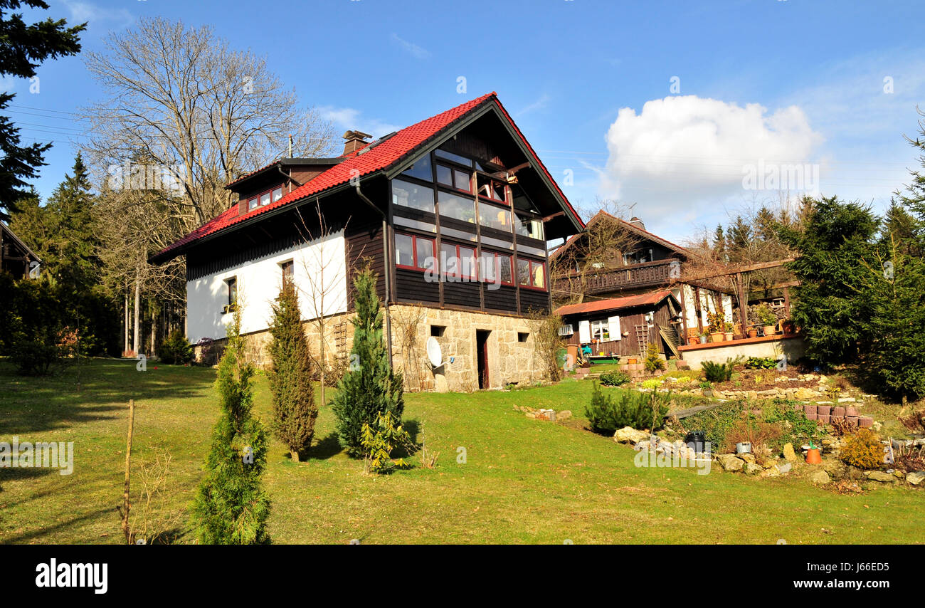 house home dwelling house residential building building garden gardens