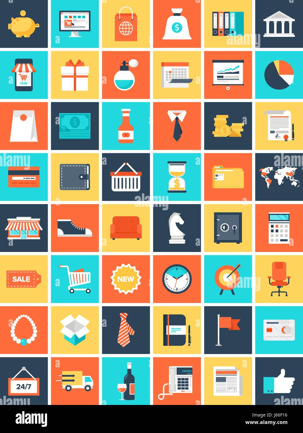 Flat Web Icons Stock Vector Image & Art - Alamy