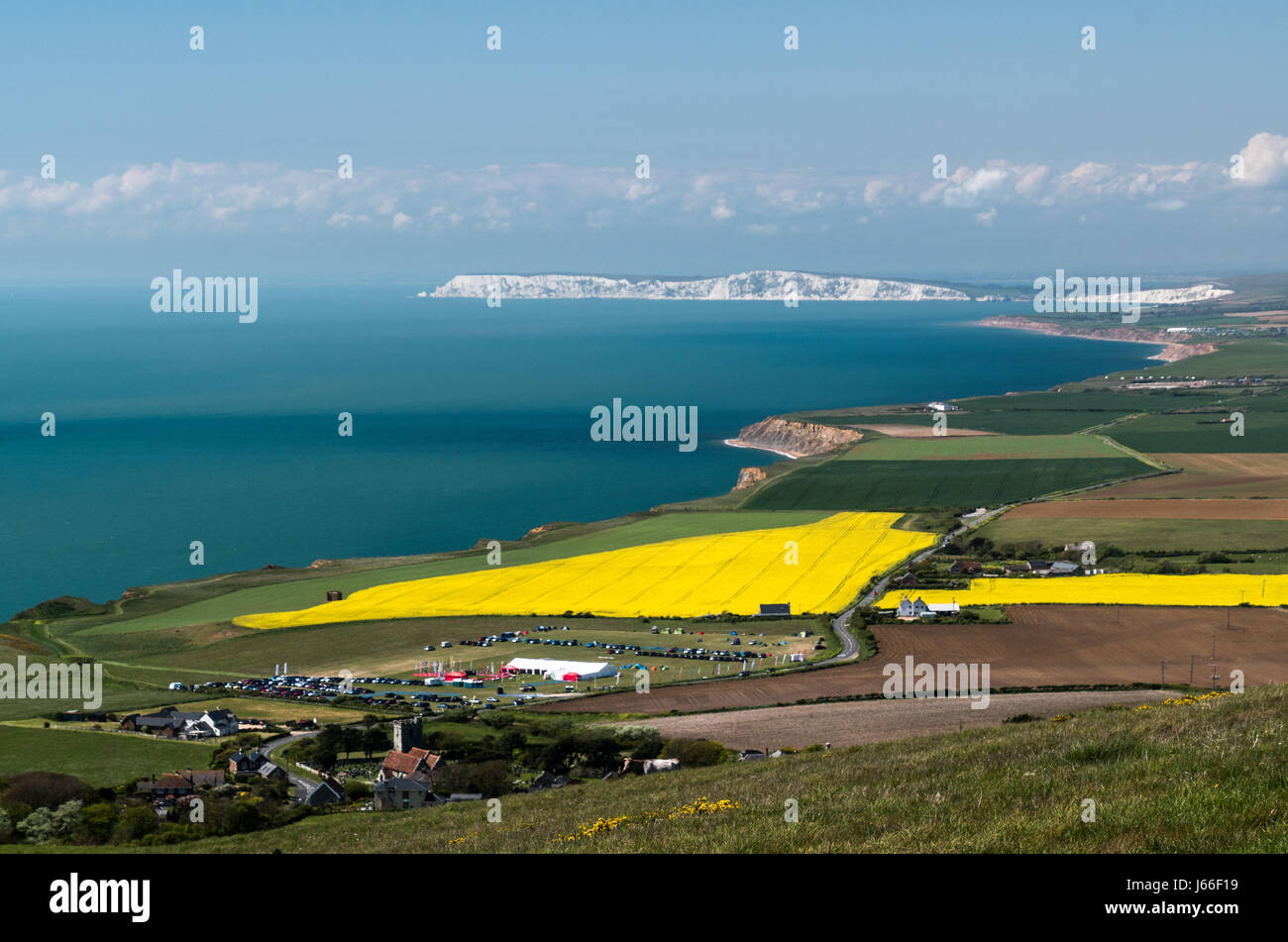 Coastal views of the West Wight Stock Photo