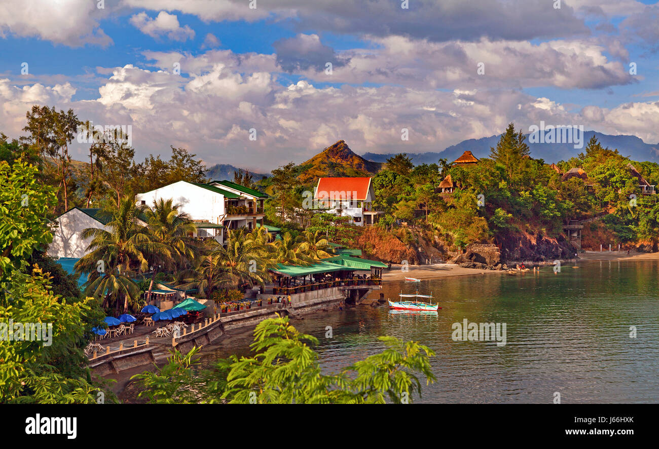Sheaven's Resort surrounded by picturesque mountains and exotic forest at Subic Bay, Luzon Island, Philippines. Stock Photo