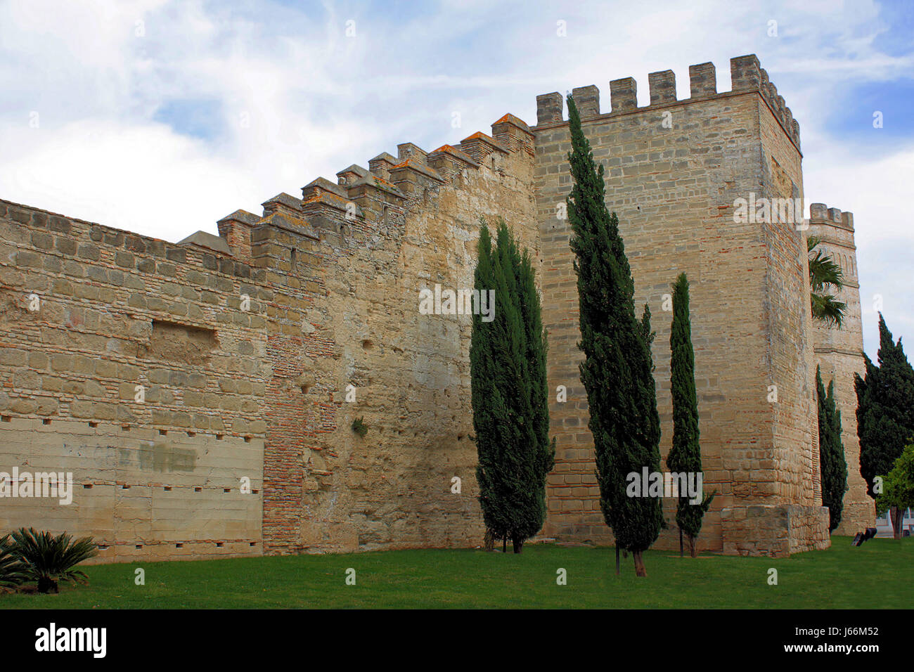 historical andalusia chateau castle middle ages tower historical spain wall Stock Photo