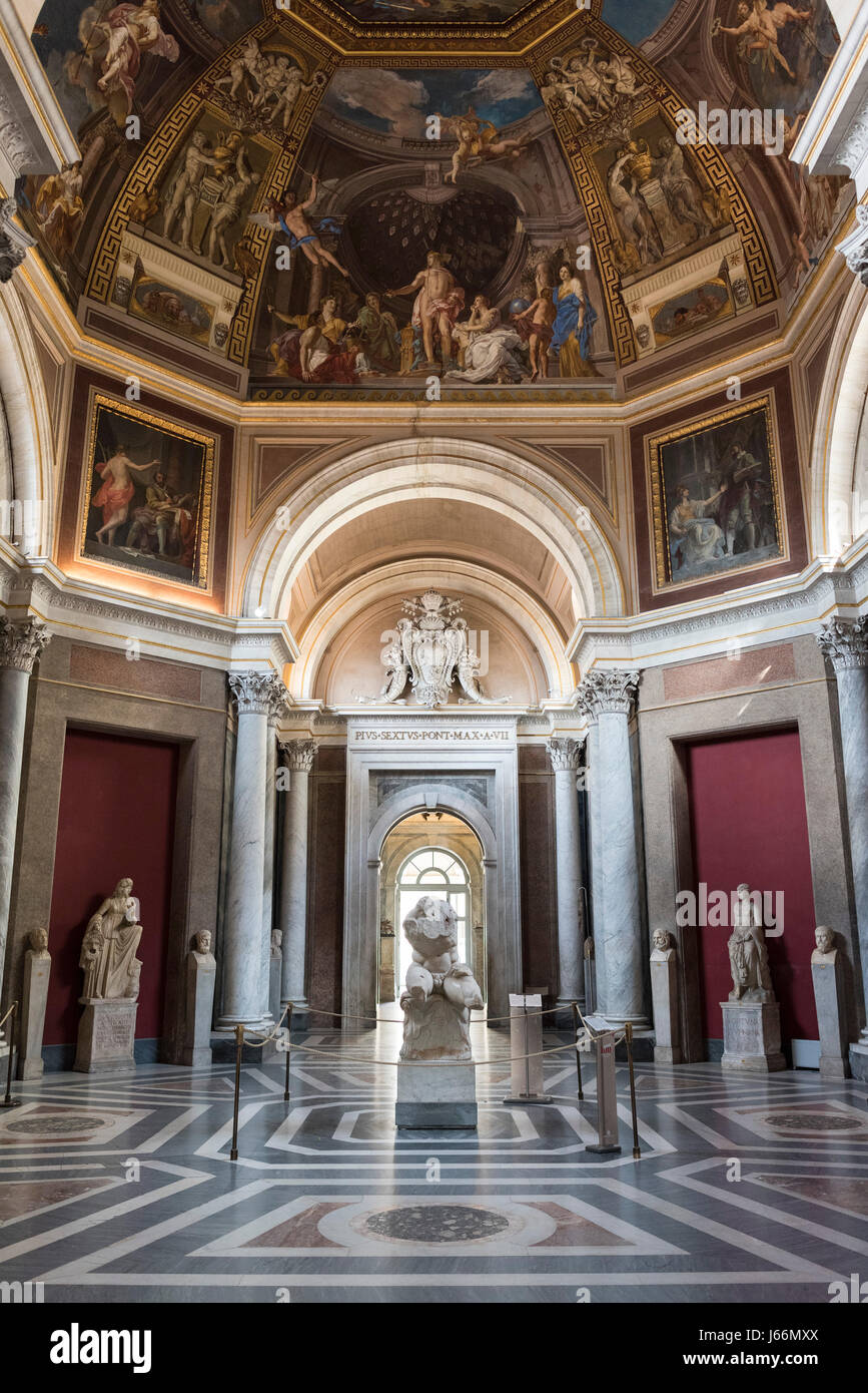 Rome. Italy. Hall of the Muses, Pio Clementino Museum, Vatican Museums. Musei Vaticani. Stock Photo