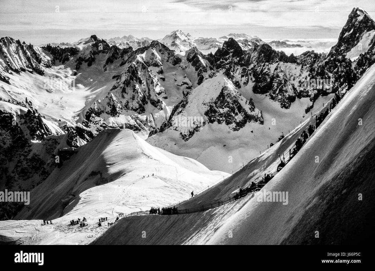France ski alps Black and White Stock Photos & Images - Alamy