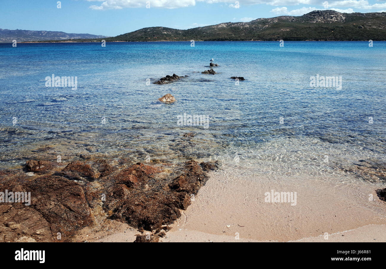 Palau, Sardinia. Porto Mannu beach and resort Stock Photo