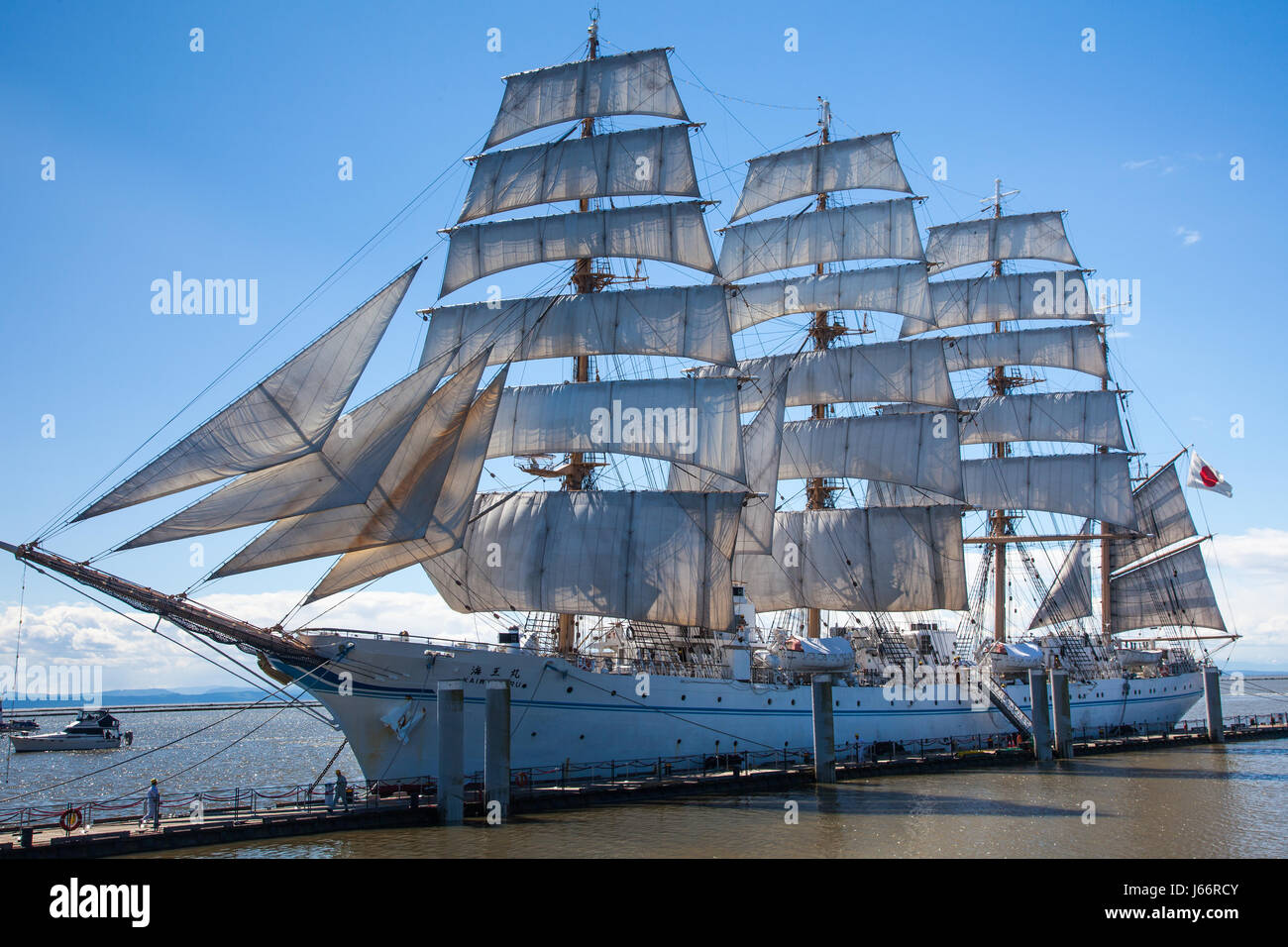 Japanese sail training tall ship Kaiwo Maru Stock Photo Alamy