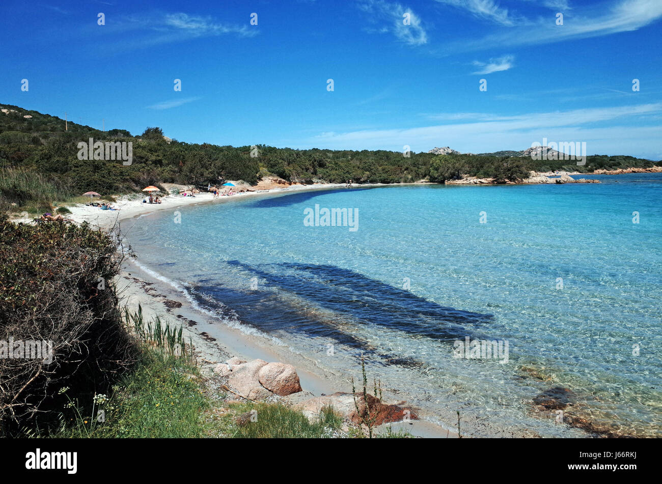 Cannigione, Sardinia. Le Piscine beach Stock Photo - Alamy