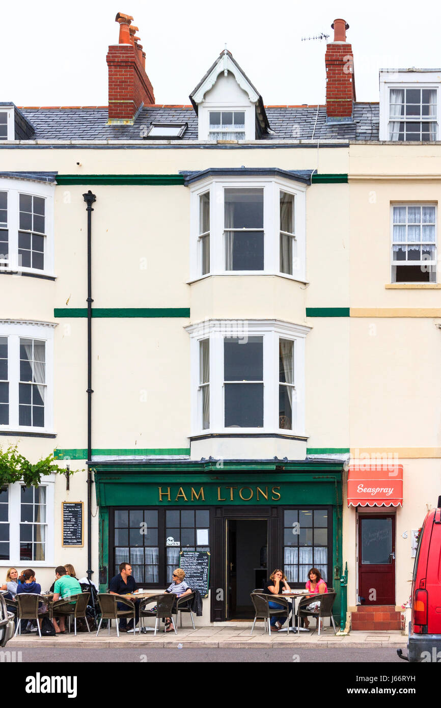 Hamilton's tea rooms on the sea front at Weymouth, Dorset, England, UK Stock Photo