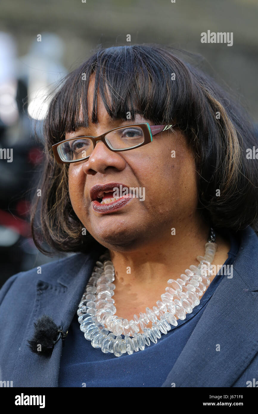 Politicians speaking on College Green opposite the Houses of Parliament  Featuring: Diane Abbott MP Where: London, United Kingdom When: 18 Apr 2017 Credit: Dinendra Haria/WENN.com Stock Photo