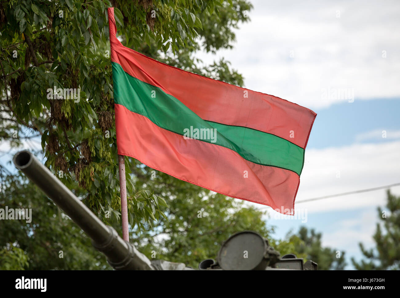 Bender, Moldova, Transnistrian flag Stock Photo