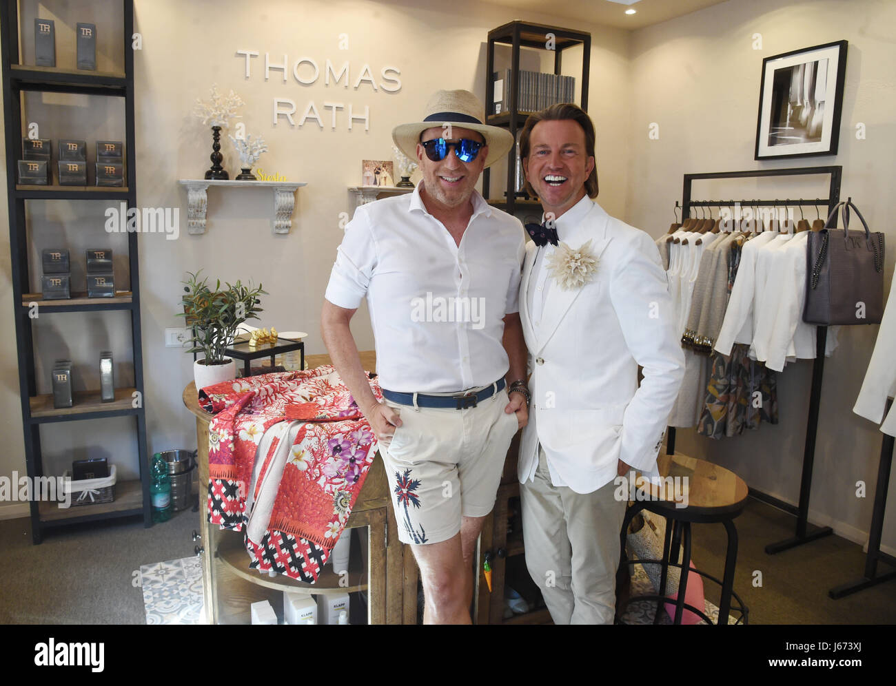 Thomas Rath opening his first store in Port d'Andratx, Majorca. Featuring: Thomas  Rath, Sandro Rath Where: Port d'Andratx , Majorca, Spain When: 16 Apr 2017  Credit: Starpress/WENN.com Stock Photo - Alamy