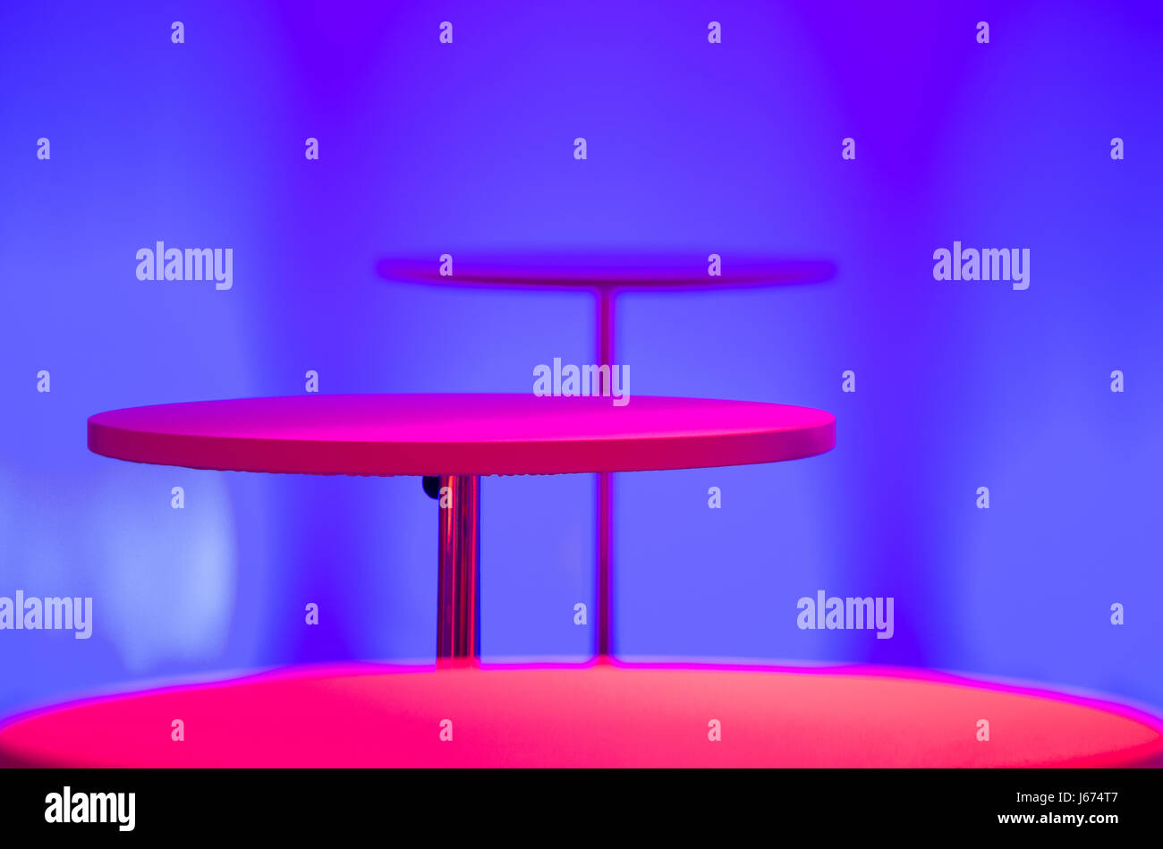 Wreschen, Poland, standing tables at the opening ceremony of the factory of Volkswagen Commercial Vehicles Stock Photo