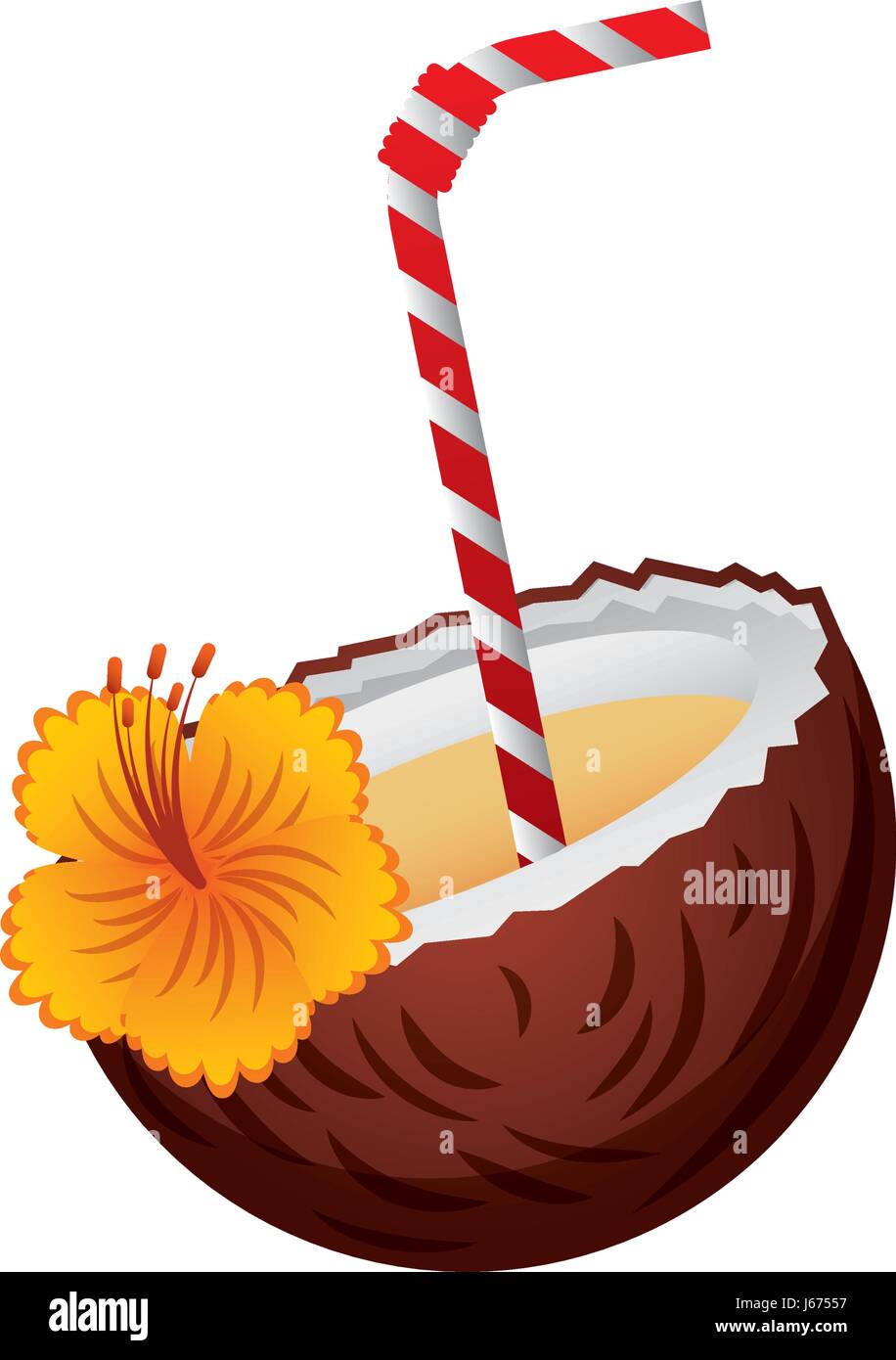 tropical coconut cocktail icon Stock Vector Image & Art - Alamy