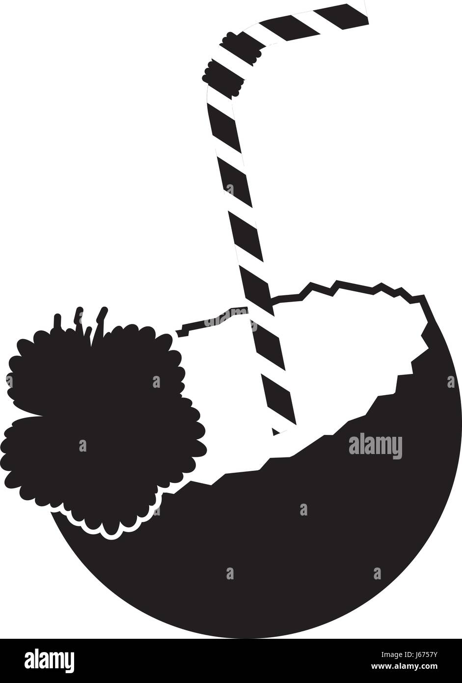 tropical coconut cocktail icon Stock Vector Image & Art - Alamy