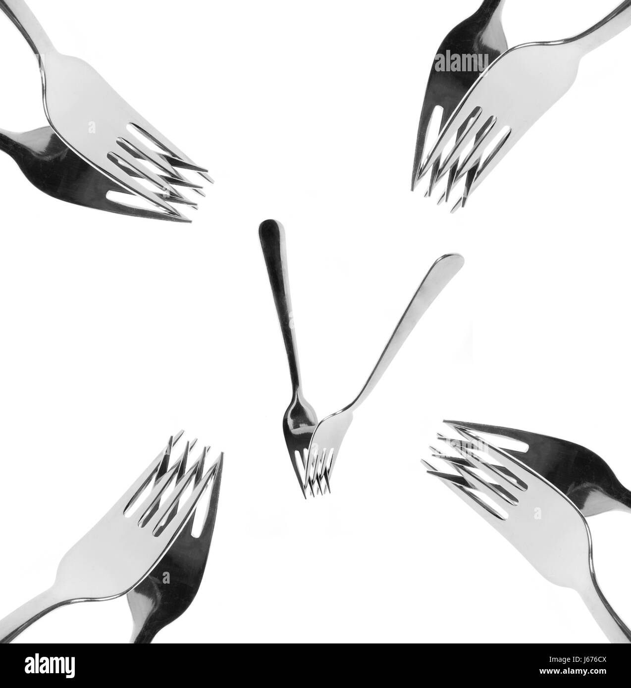 menu forks multiple crossed close restaurant food aliment arrangement