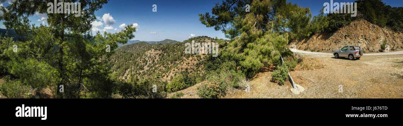 Touring the Troodos Mountains, Cyprus. Stock Photo
