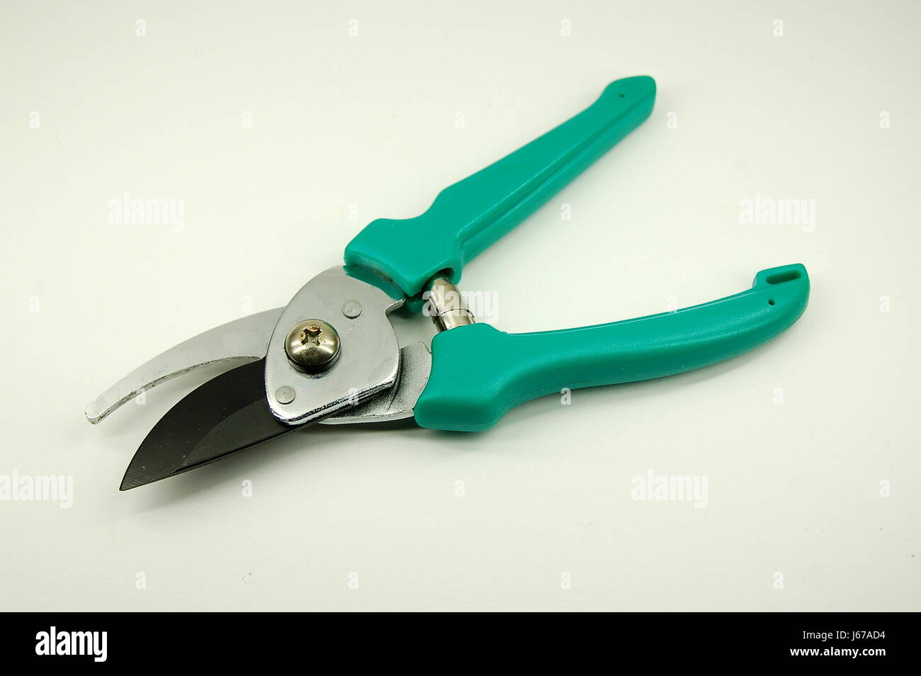 tools metal plastic synthetic material blade circumcise hedge shears secateurs Stock Photo