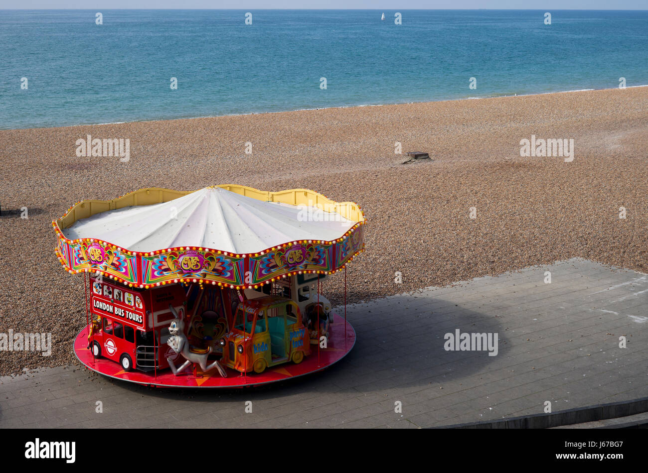 Seaside carousel, Brighton, UK Stock Photo