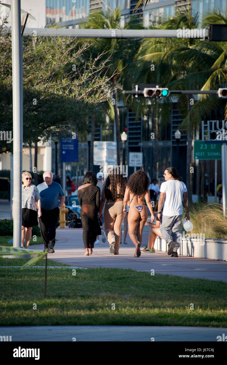 girl walking in thong