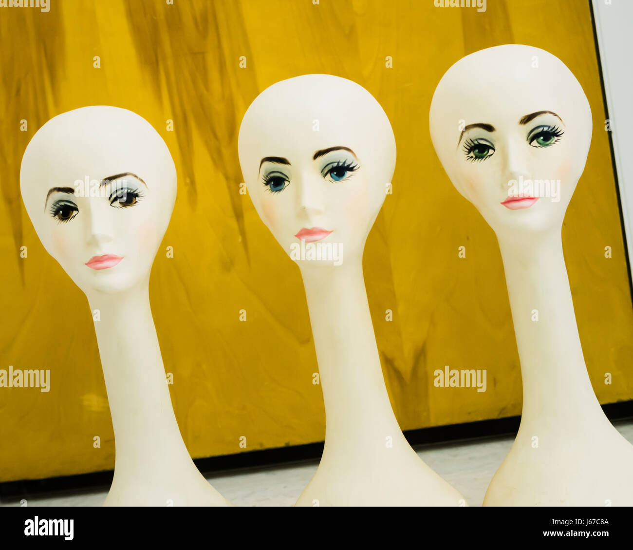 Three creepy mannequins in a row Stock Photo Alamy