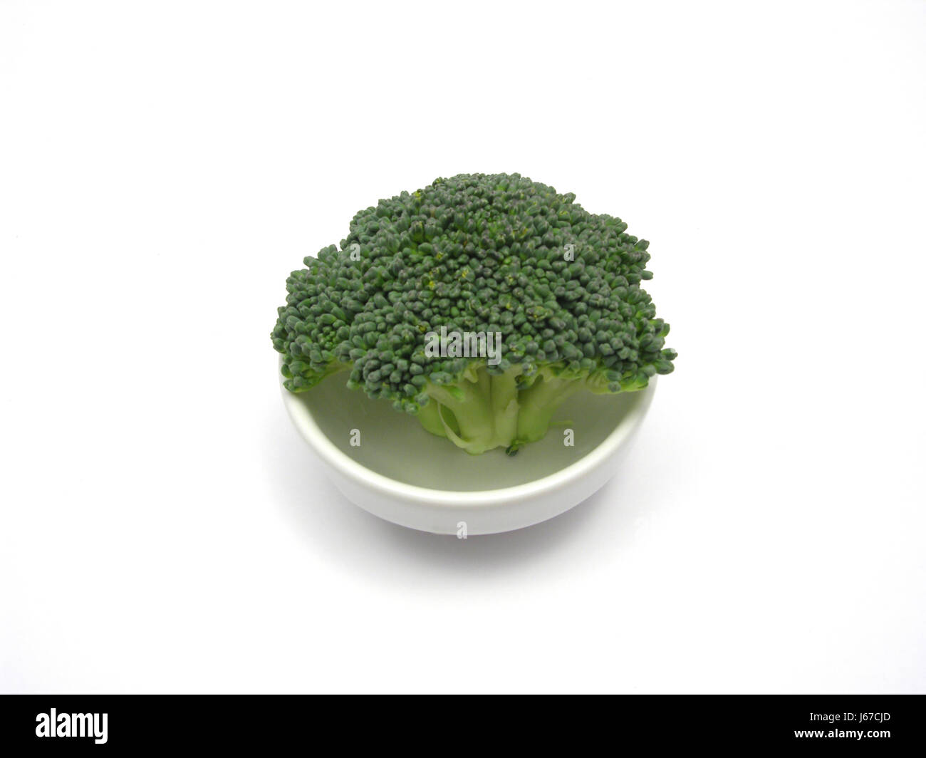 broccoli in a small porcelain dish Stock Photo