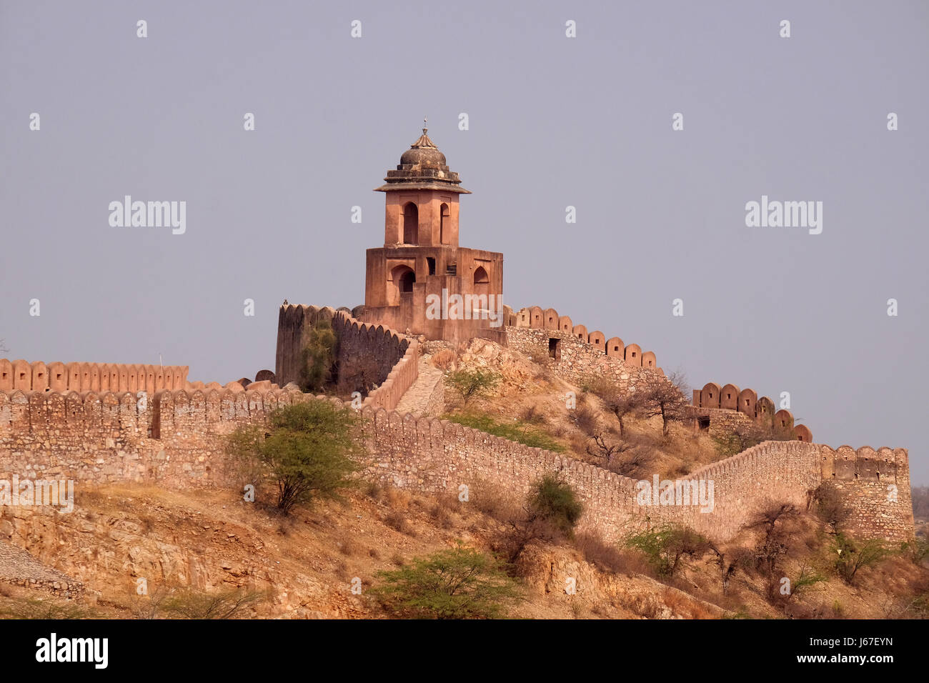 The Jaigarh Fort near Jaipur is one of the most spectacular forts in India in Jaipur, Rajasthan, India Stock Photo