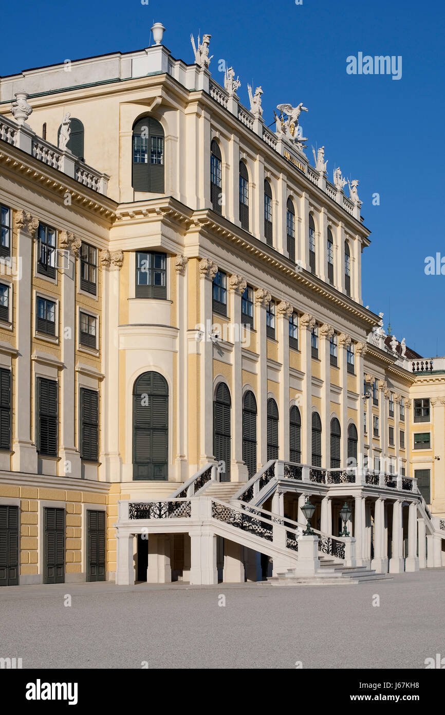 side view of castle sch & amp  # 65533  nbrunn Stock Photo