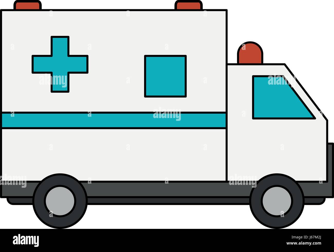 color image cartoon ambulance truck with cross symbol Stock Vector Image &  Art - Alamy