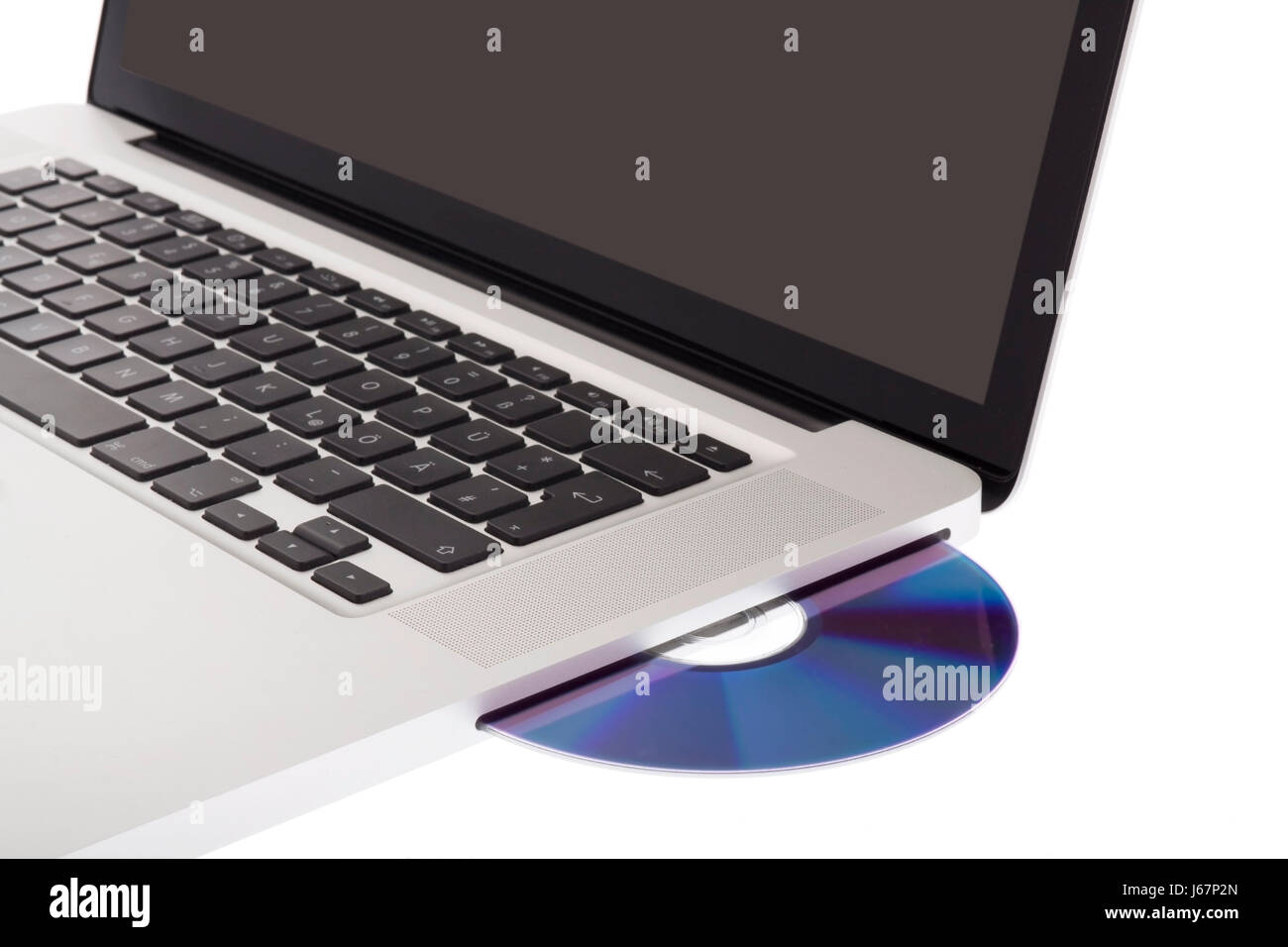 Laptop with cd drive stock photo alamy