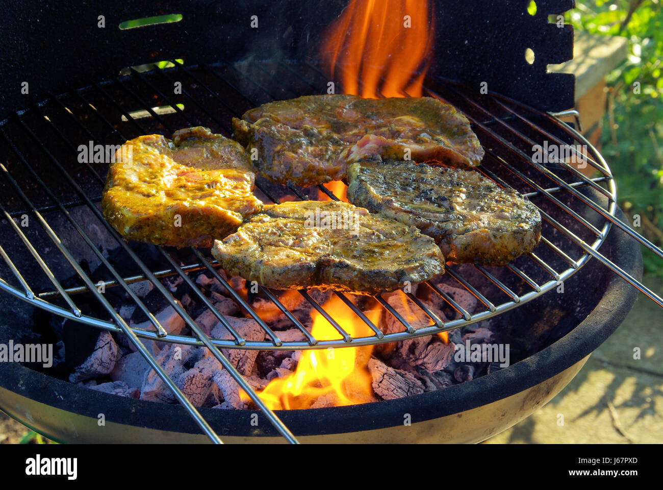 rust grill barbecue barbeque steak pig meat boil cooks boiling cooking