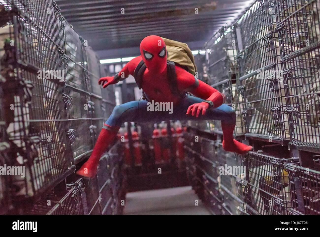 SPIDERMAN: HOMECOMING 2017 Columbia Pictures film with Tom Holland Stock Photo