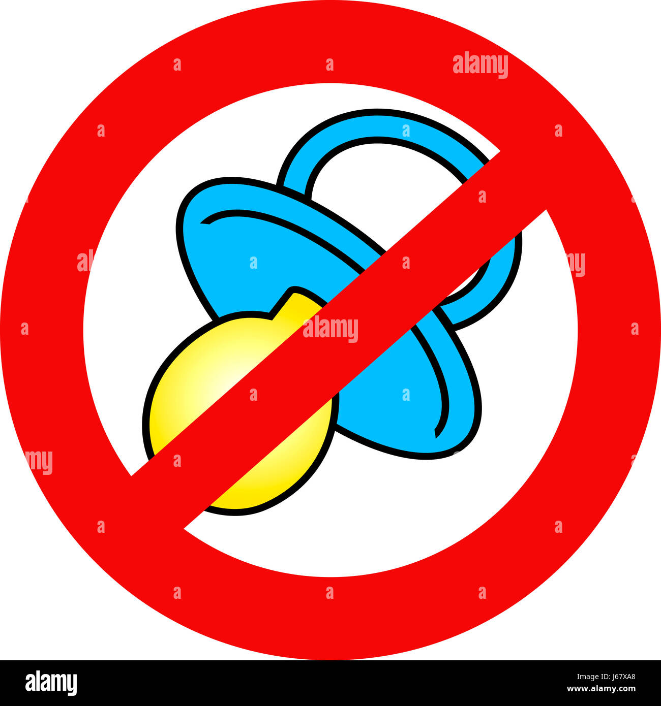 verbotsschild with baby pacifier Stock Photo Alamy
