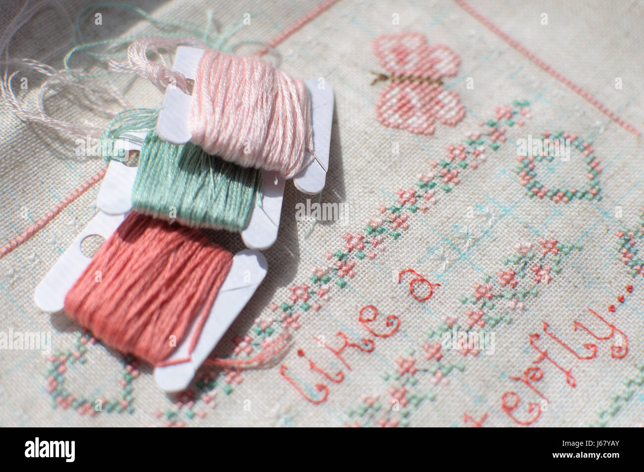 Sampler embroidery hi-res stock photography and images - Alamy