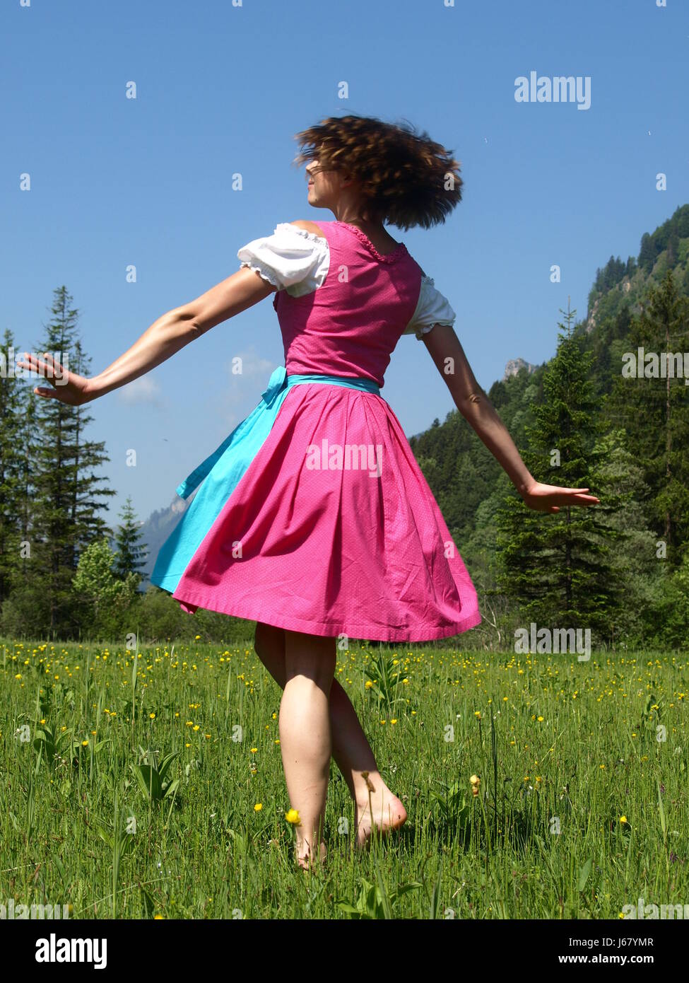 waitresses in traditional costume Stock Photo Alamy