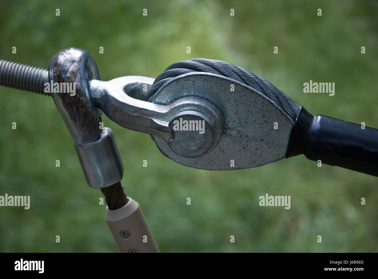 steel cable anchoring Stock Photo Alamy