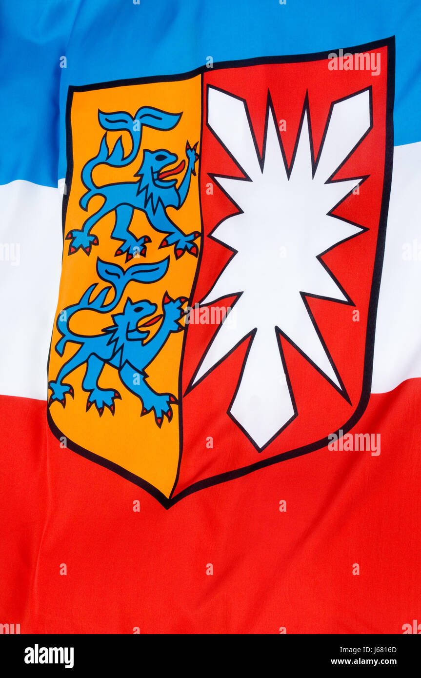 state service flag schleswig-holstein Stock Photo