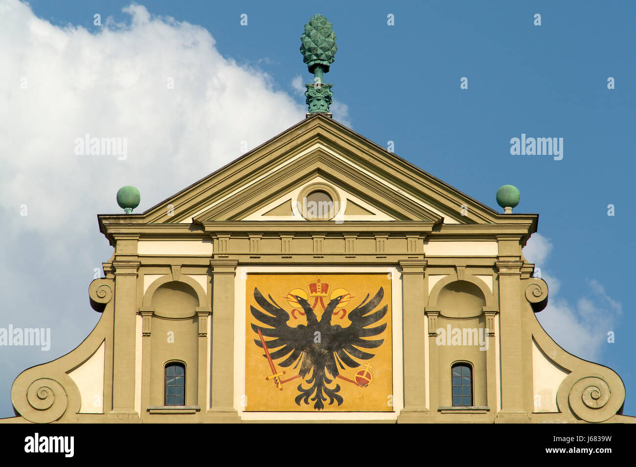historical bavaria cities germany german federal republic town hall buildings Stock Photo