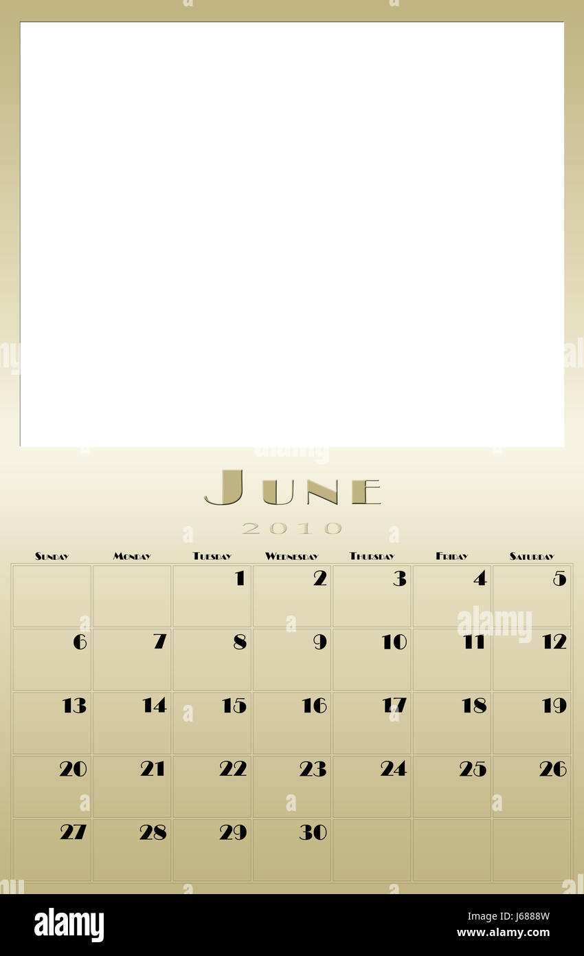 calender calendar 2010 2010 business calendar day diary june month monthly Stock Photo