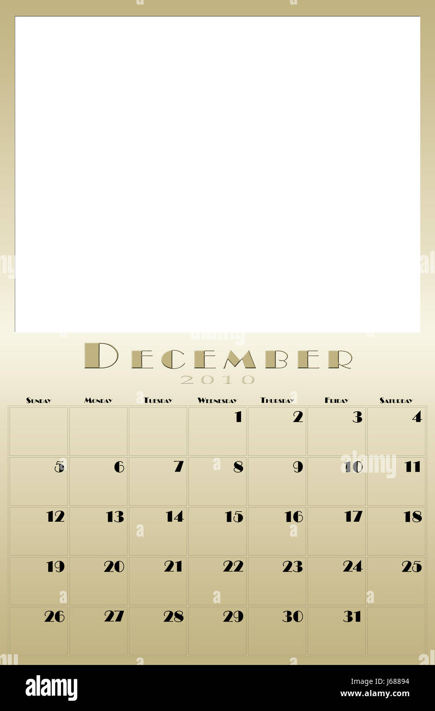calender calendar 2010 2010 business calendar day december diary month monthly Stock Photo
