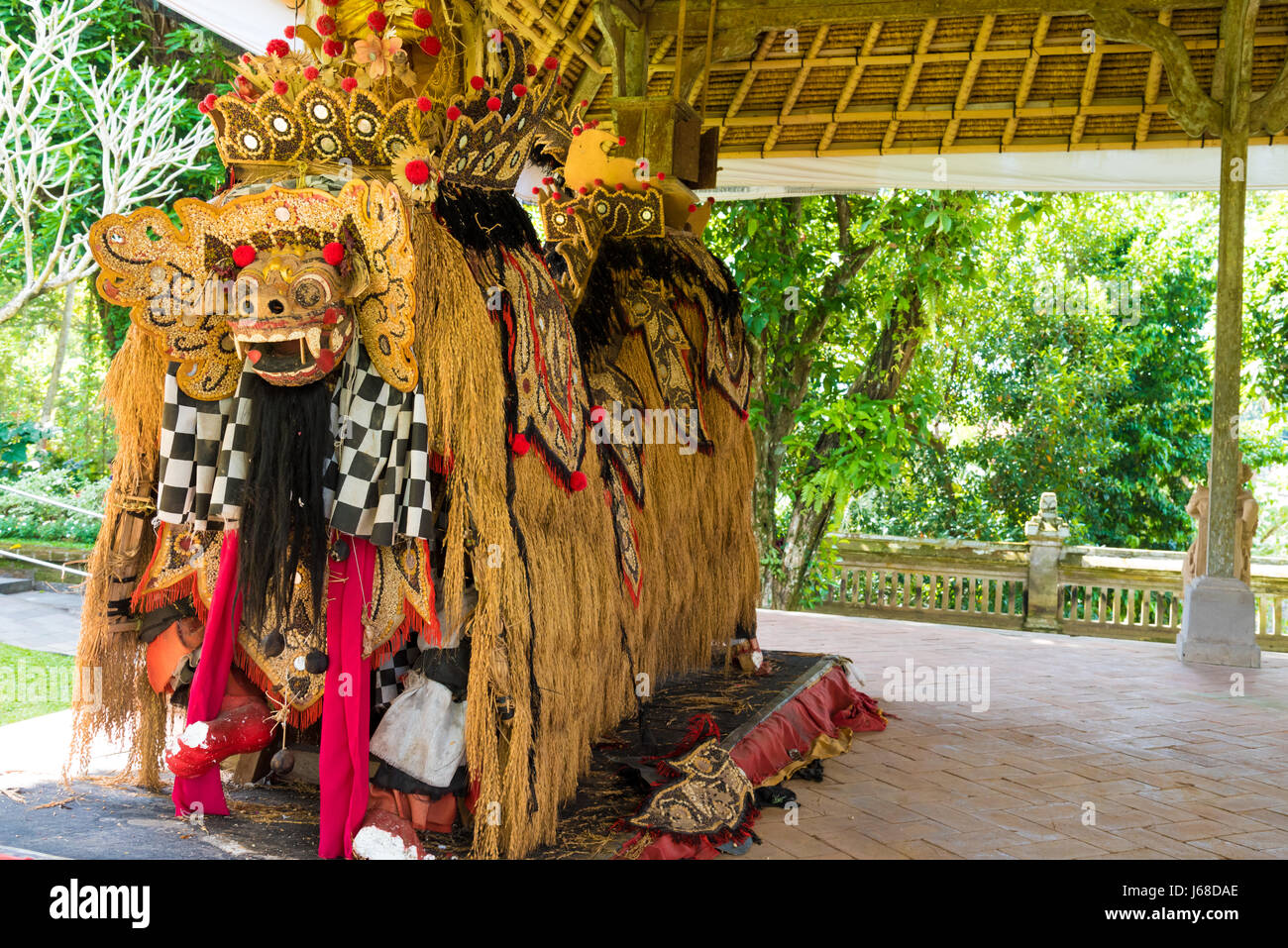 Bali, Indonesia - April 30, 2017 : Traditional dragon at Pura Taman Ayun temple, a compound of traditional Balinese temple and garden in Mengwi, Badun Stock Photo