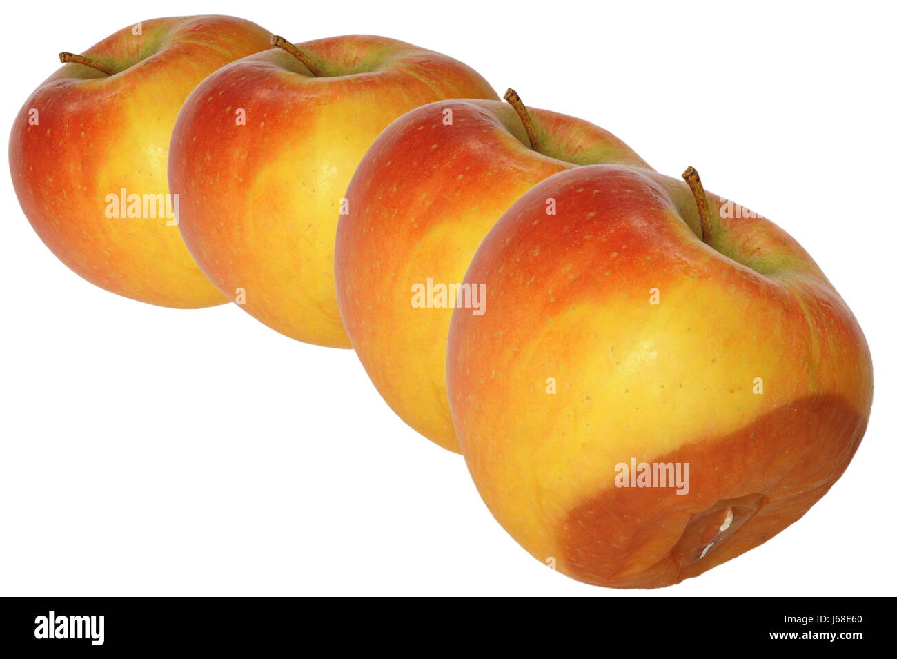 isolated optional fruit apples apple lazy overripe object insalubrious vitamins Stock Photo