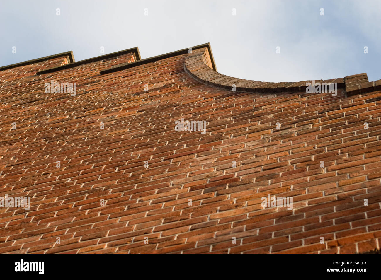 wall facade gable stepped gables brick potsdam arc wall plain smooth house wall Stock Photo