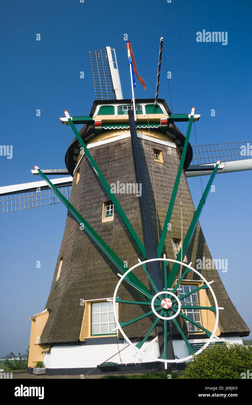 holland netherlands mill mills dutch blue green holland netherlands