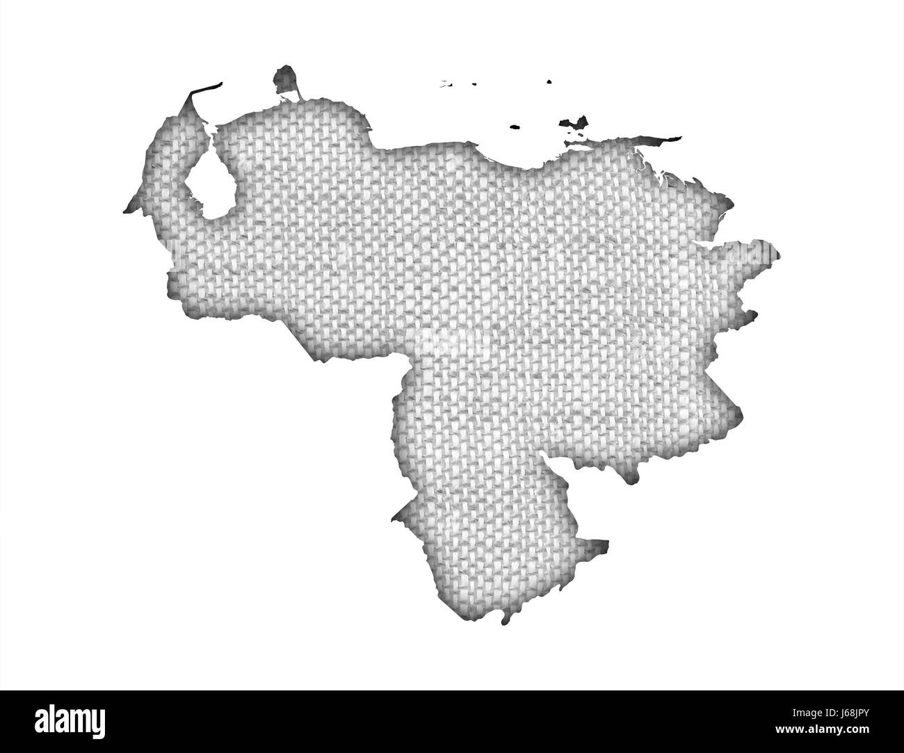 Map Of Venezuela On Old Linen Stock Photo Alamy