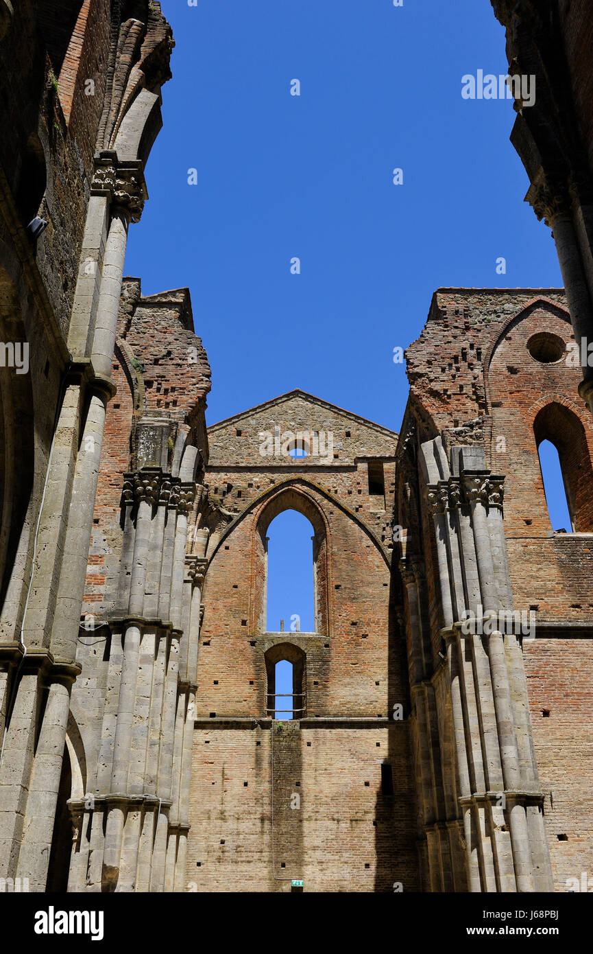 abbazia di san galgano,transept Stock Photo