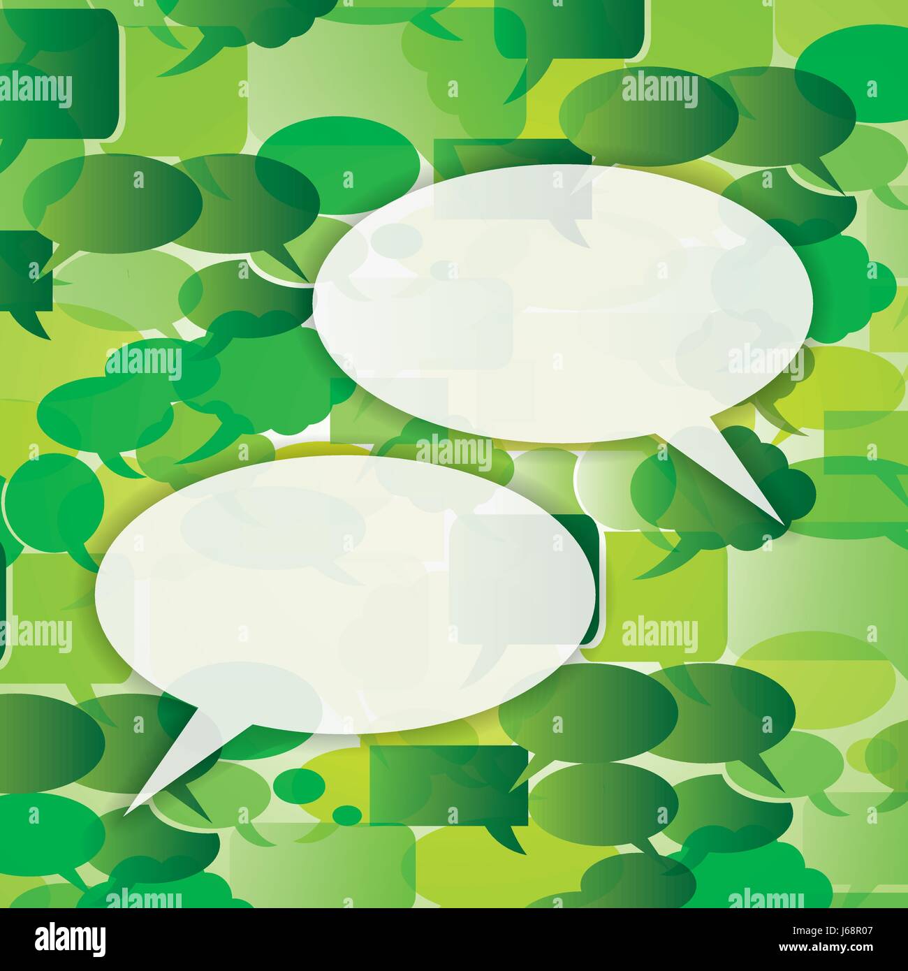 Green and Blue Speech Bubbles Background - Illustration in Freely ...