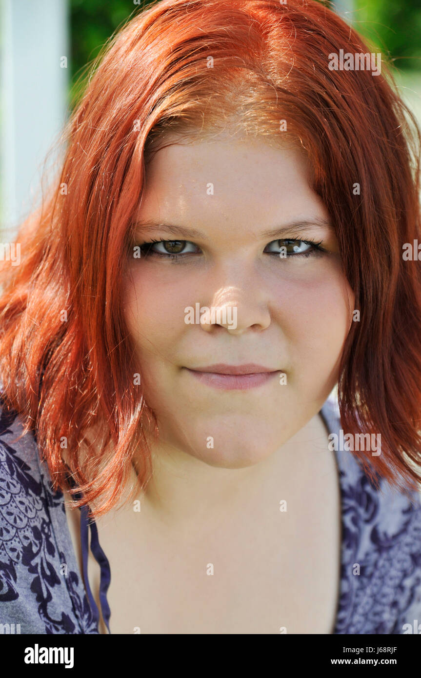 Portrait chubby red haired girl hi-res stock photography and images - Alamy