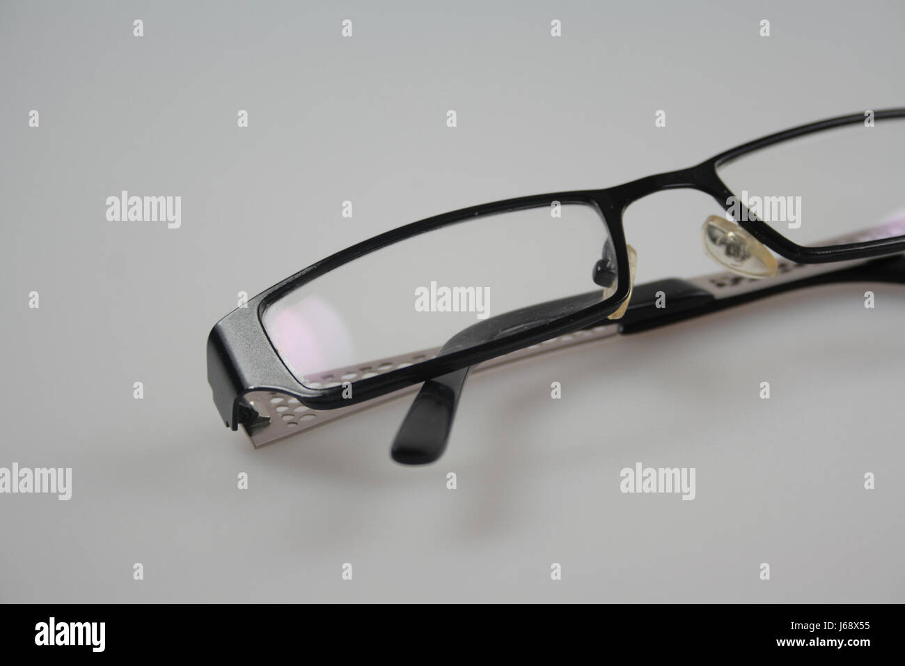 spectacles glasses eyeglasses rack short-sighted prospective reading glasses Stock Photo