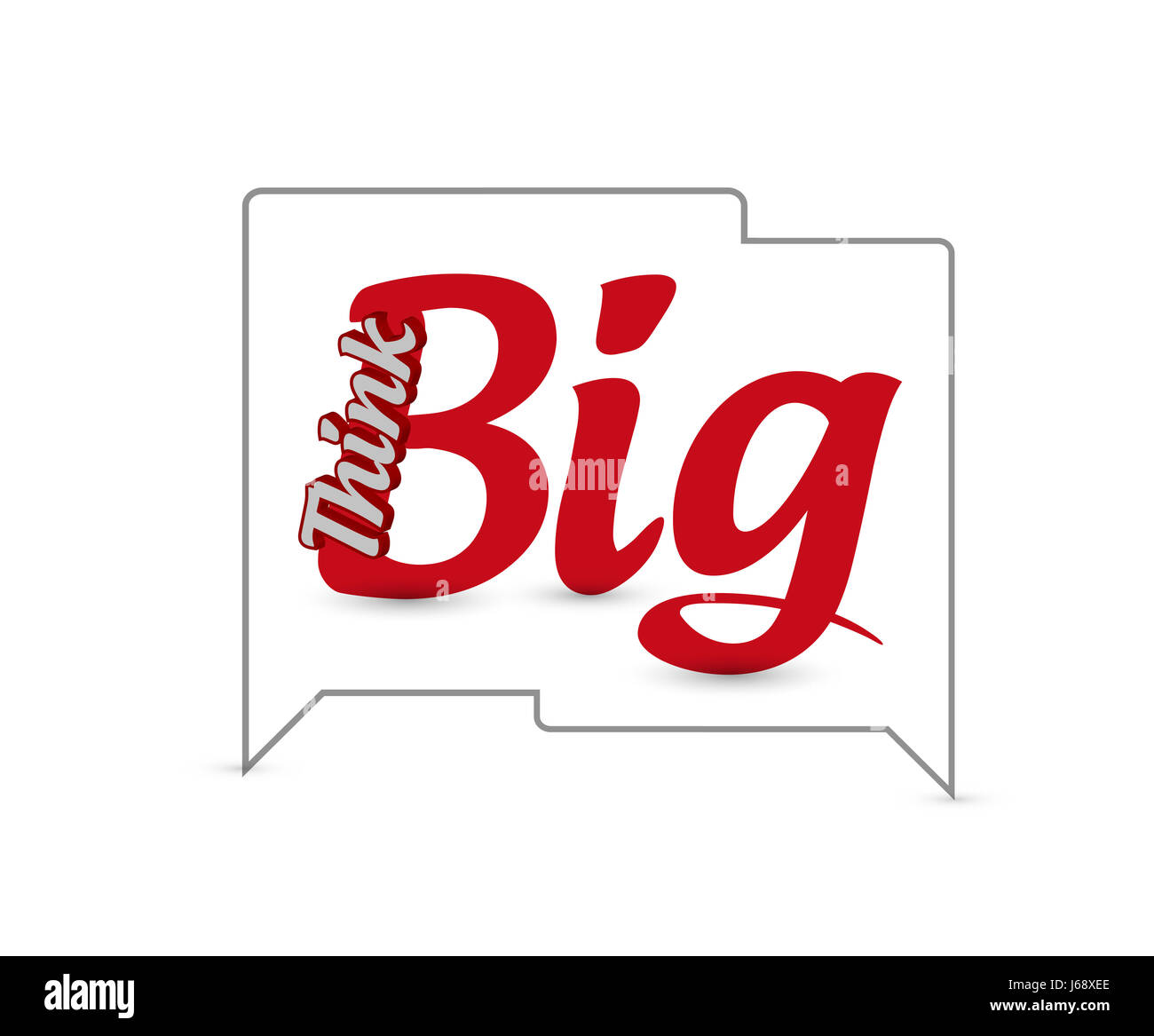 Think big chat message sign concept illustration design isolated over ...