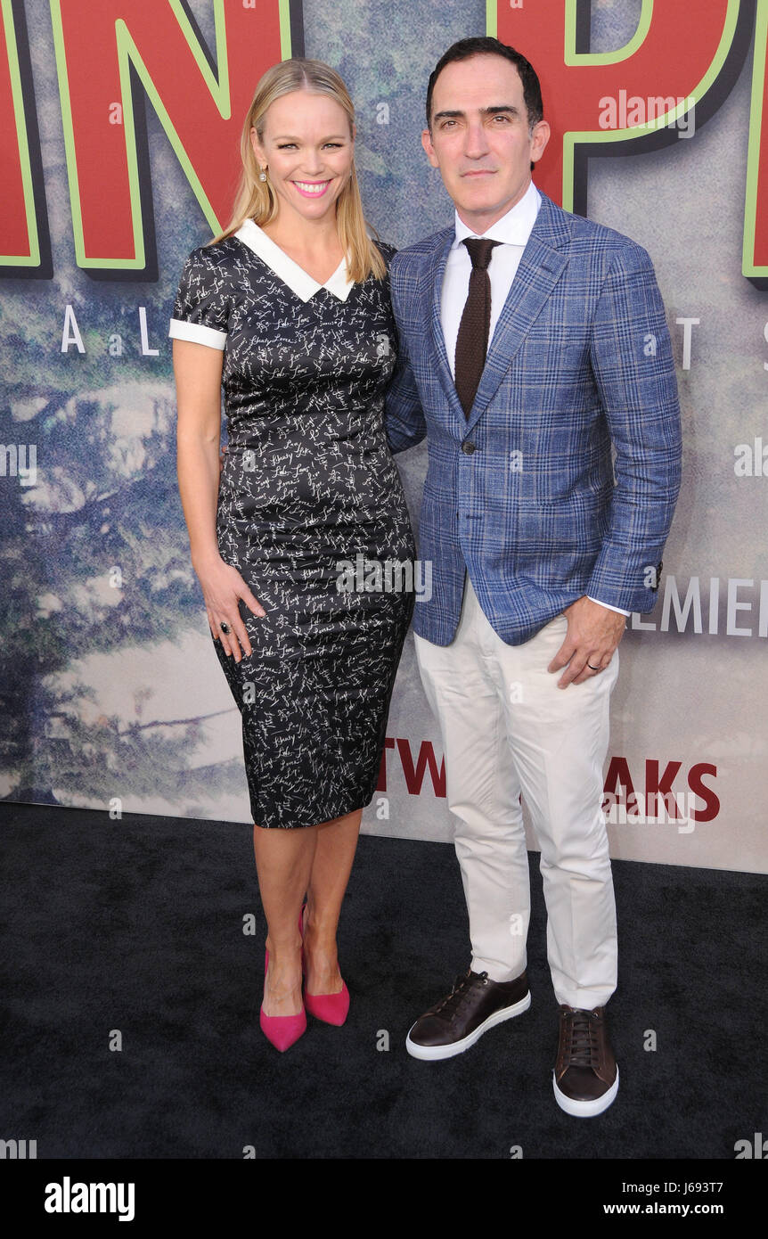 Los Angeles, CA, USA. 19th May, 2017. 19 May 2017 - Los Angeles, California - Partick Fischler, Lauren Bowles. Premiere Of Showtime's ''Twin Peaks'' held at Theater at The Ace Hotel in Los Angeles. Photo Credit: Birdie Thompson/AdMedia Credit: Birdie Thompson/AdMedia/ZUMA Wire/Alamy Live News Stock Photo