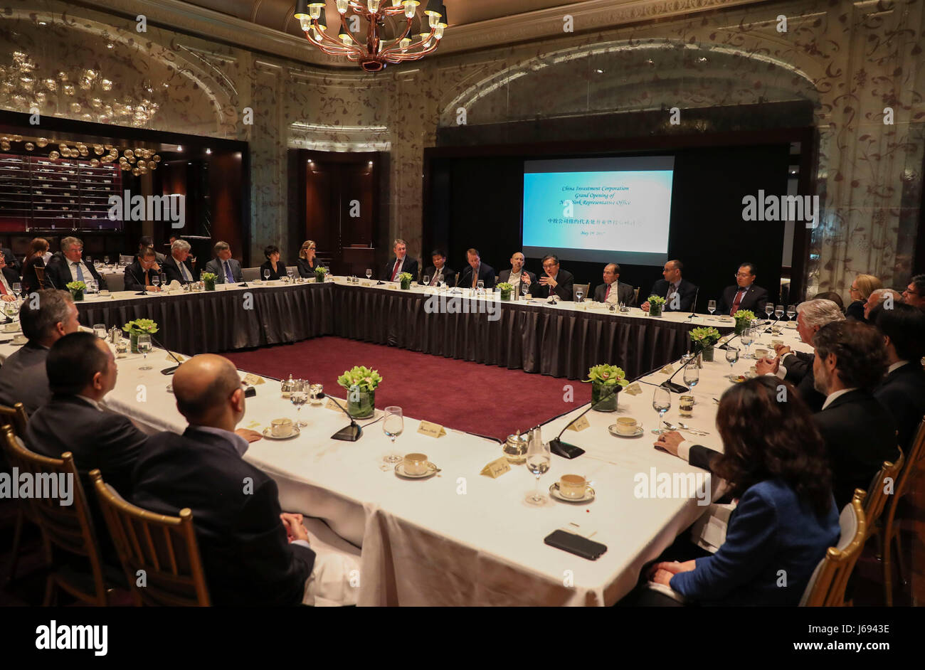 New York, USA. 19th May, 2017. Delegates attend the opening ceremony of